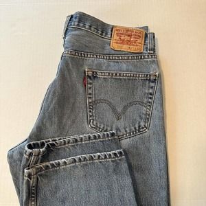 Vintage Levi’s 550 Jeans Men’s 36x32 Blue Relaxed Fit Baggy Denim 90s Distressed